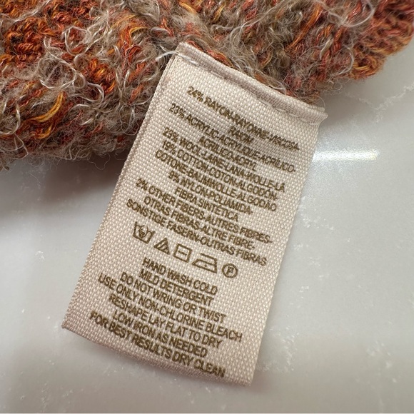 Free People Multicolor Tribal Cowl Neck Sweater - PTP 13.5 - Picture 9 of 11